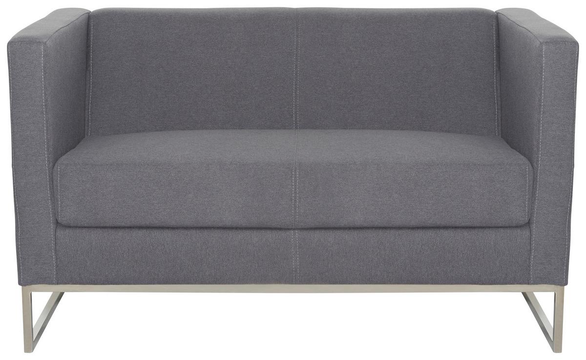 Dvosed Barbados, Siva - srebrne barve/temno siva, Moderno, kovina/tekstil (122/71/72cm) - MID.YOU