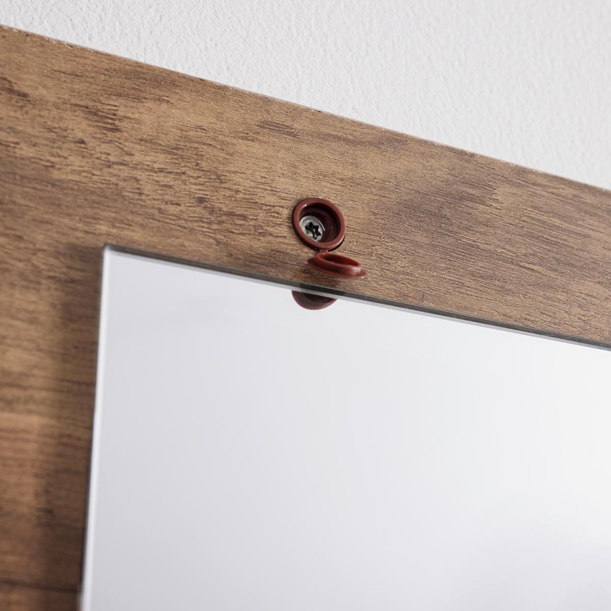 Badezimmerspiegel Dell Naturfarben - Naturfarben, MODERN, Glas/Holzwerkstoff (110/75/15cm) - Bessagi Home