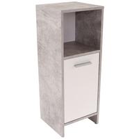 Spodnja Omarica Attack, Biserno Bela, Siva - barve kroma/črna, Moderno, umetna masa/leseni material (32/82/28cm) - Mömax