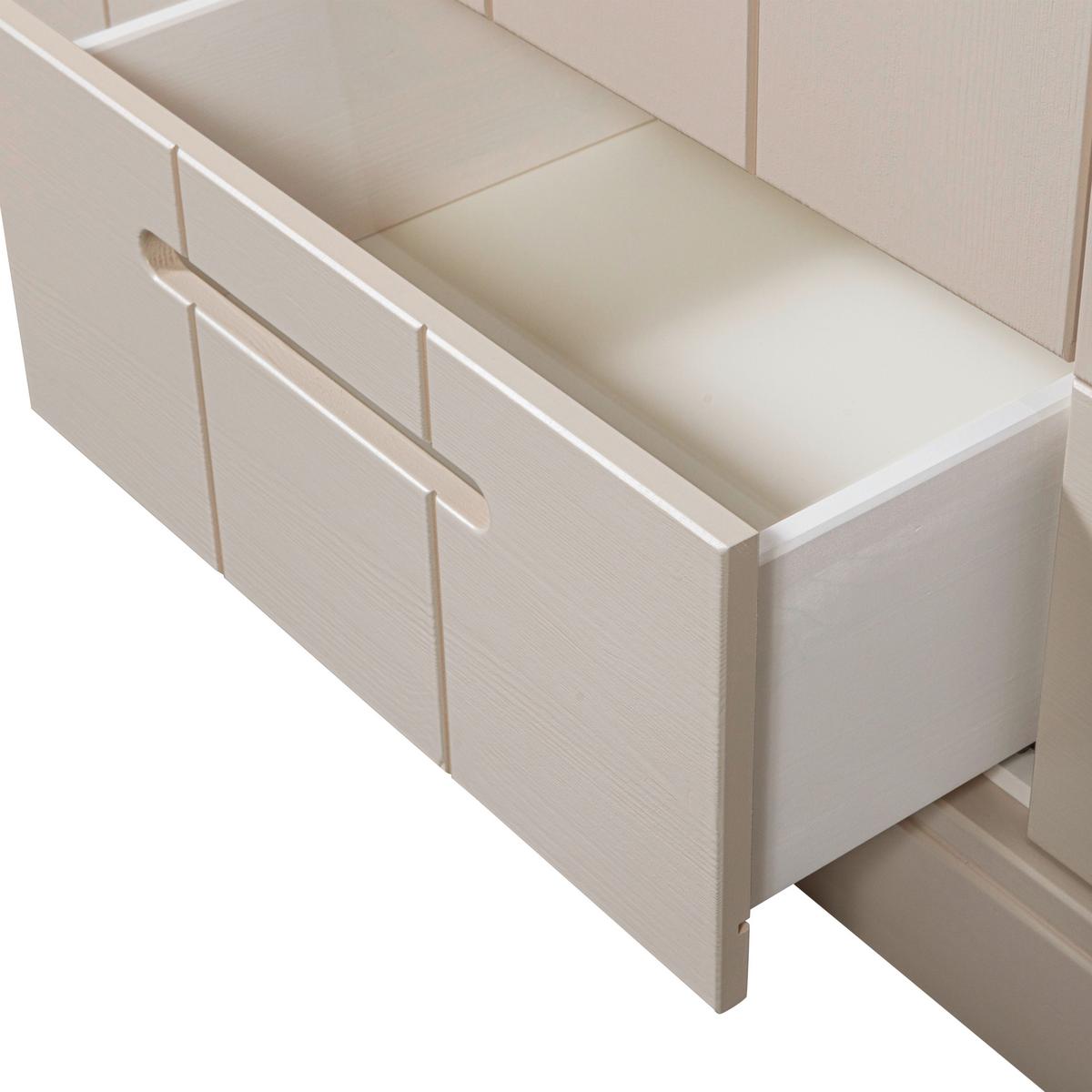 Drehtürenschrank Connect Grau - Hellgrau, Design, Holz (140/195/53cm) - Livetastic