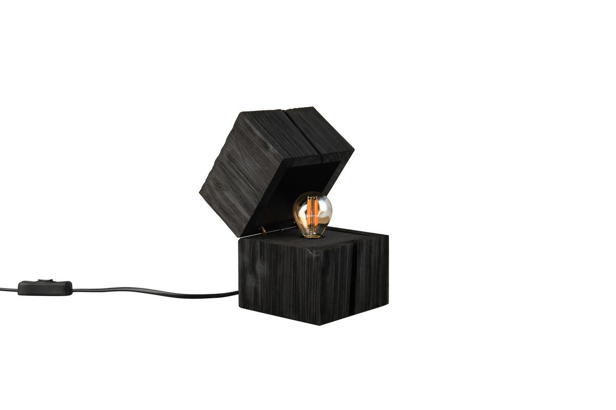 Tischleuchte Treasure in Schwarz max. 2 Watt - Schwarz, Trend, Holz (12/12/16cm) - Trio Leuchten