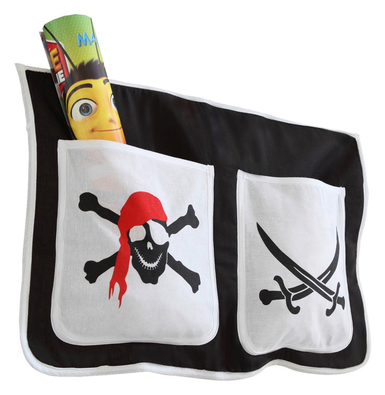 Betttasche "Stofftasche", schwarz/weiß - Schwarz/Weiß, KONVENTIONELL, Textil (56/32/2cm) - MID.YOU