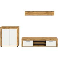 ANSAMBLU MOBILIER CAMERA DE Z JAM - alb/stejar Wotan, Design, material pe bază de lemn (255/159/35cm) - Modern Living