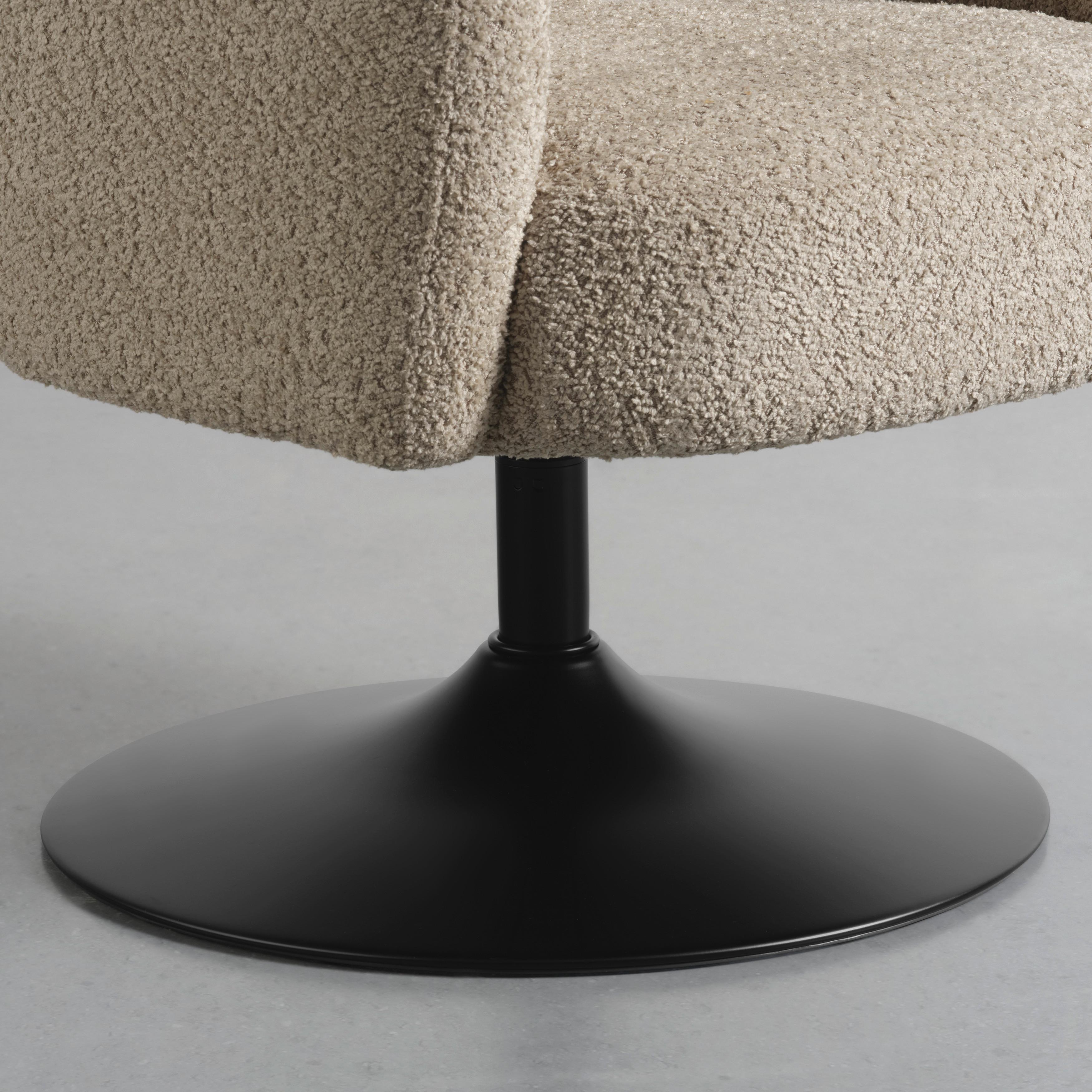SNURRSTOL GIRO -TREND- - greige/silver, Modern, metall/textil (67/68/73cm) - Premium Living