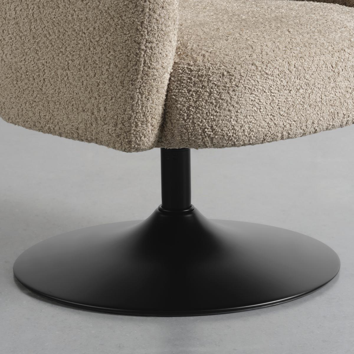 Drehstuhl Giro Taupe - Taupe/Greige, MODERN, Textil/Metall (67/68/73cm) - Premium Living