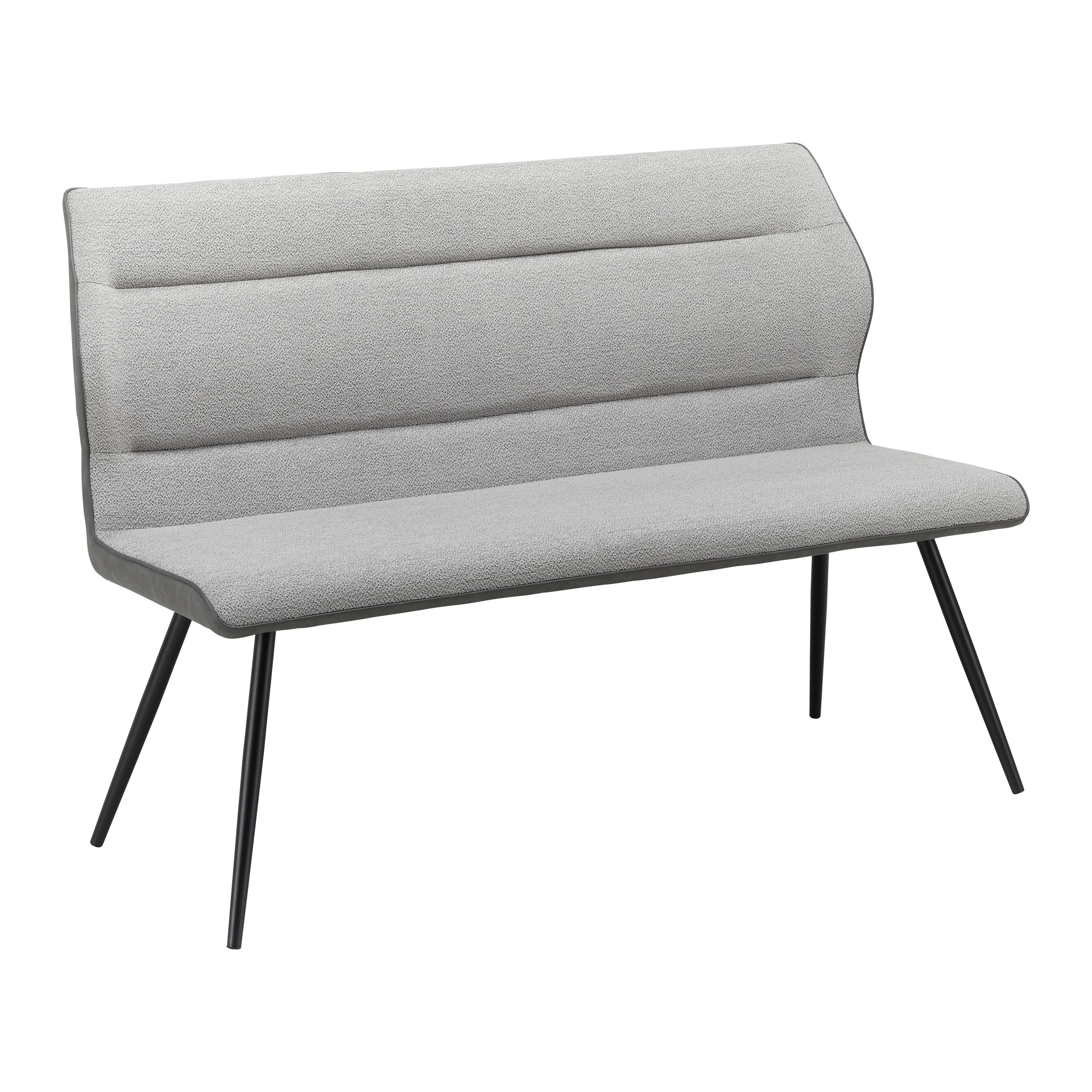 Bancă EVA - gri, Modern, lemn/metal (139/92,5/60,5cm) - Bessagi Home
