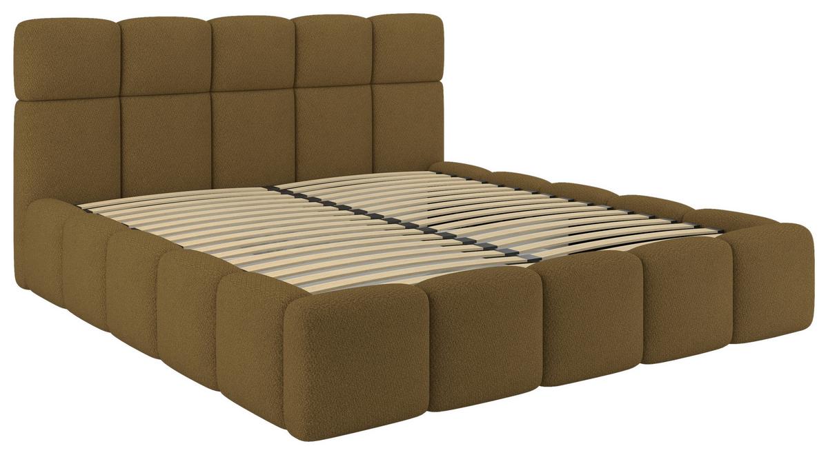 Tapecirani Krevet Cloudy - smeđa, Trend, drvni materijal/metal (180/200cm) - Modern Living