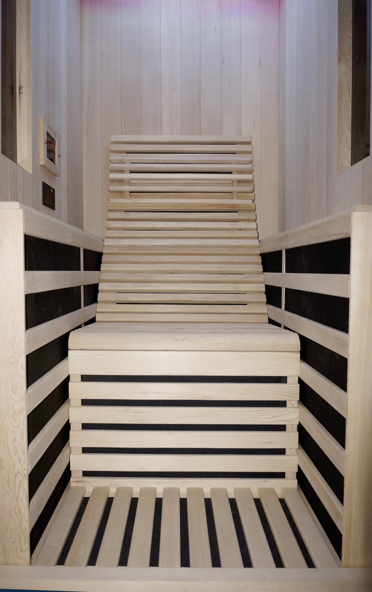 Infrarotkabine Carbon ca. 100x195x130cm - Naturfarben, Basics, Holz (100/195/130cm) - Sanotechnik