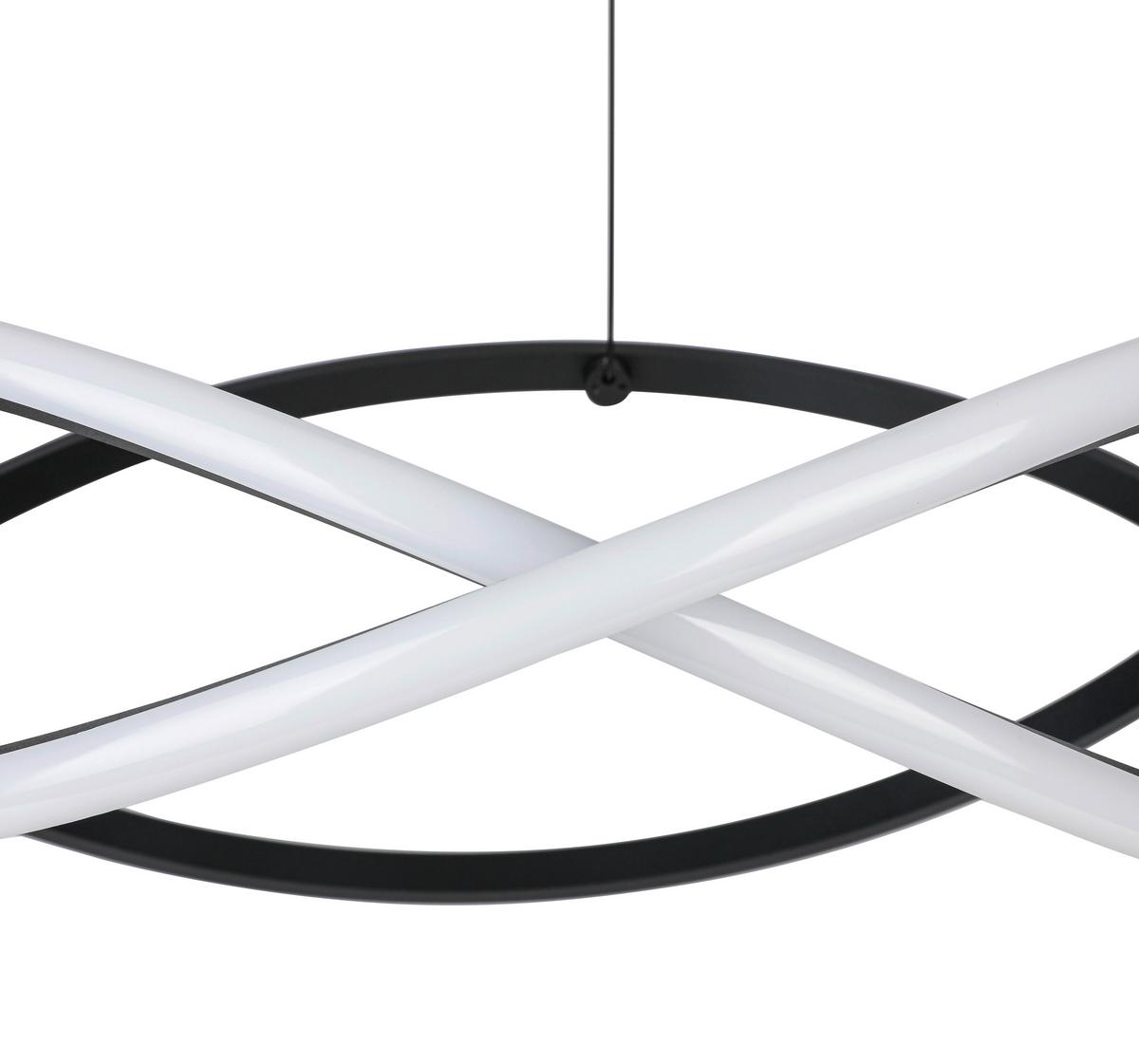 LAMPA WISZĄCA TESSA - czarny/biały, Trend, tworzywo sztuczne/metal (47/120cm) - Collet's Monde