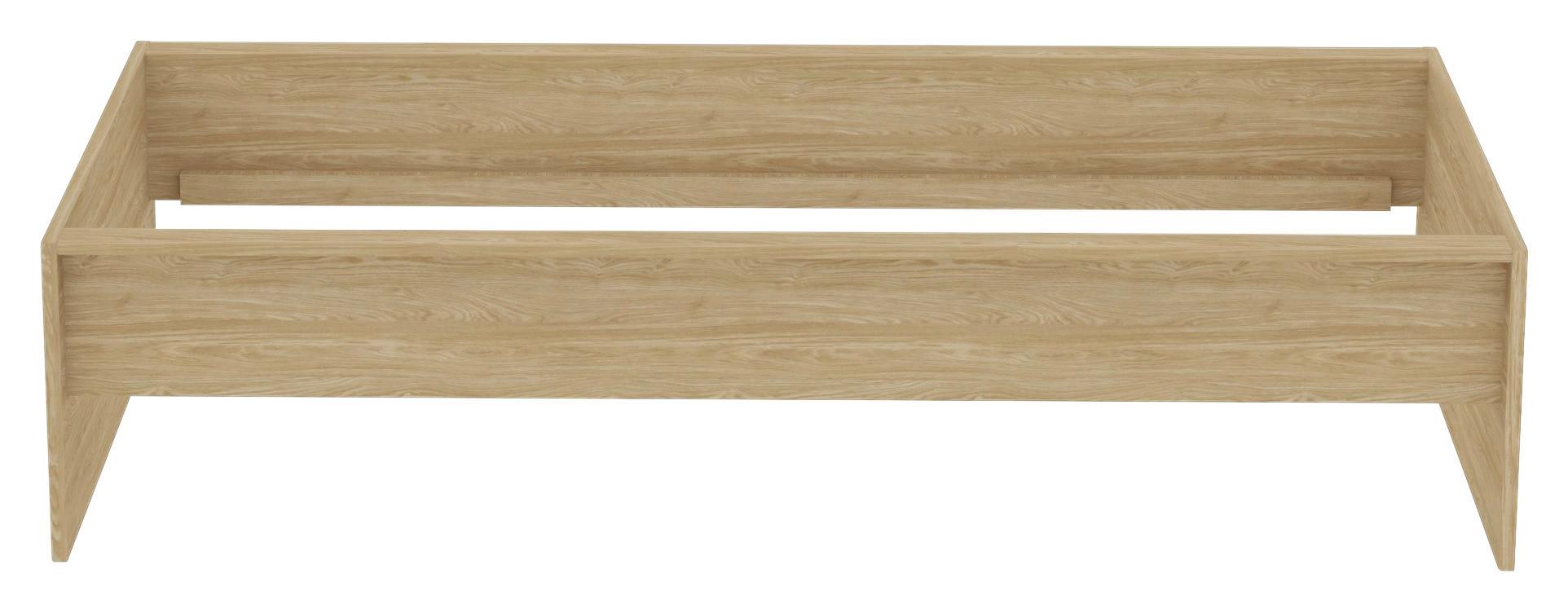 Bettrahmen Unit 90 in Eichefarben - Eichefarben, Konventionell, Holzwerkstoff (90/200cm) - Based