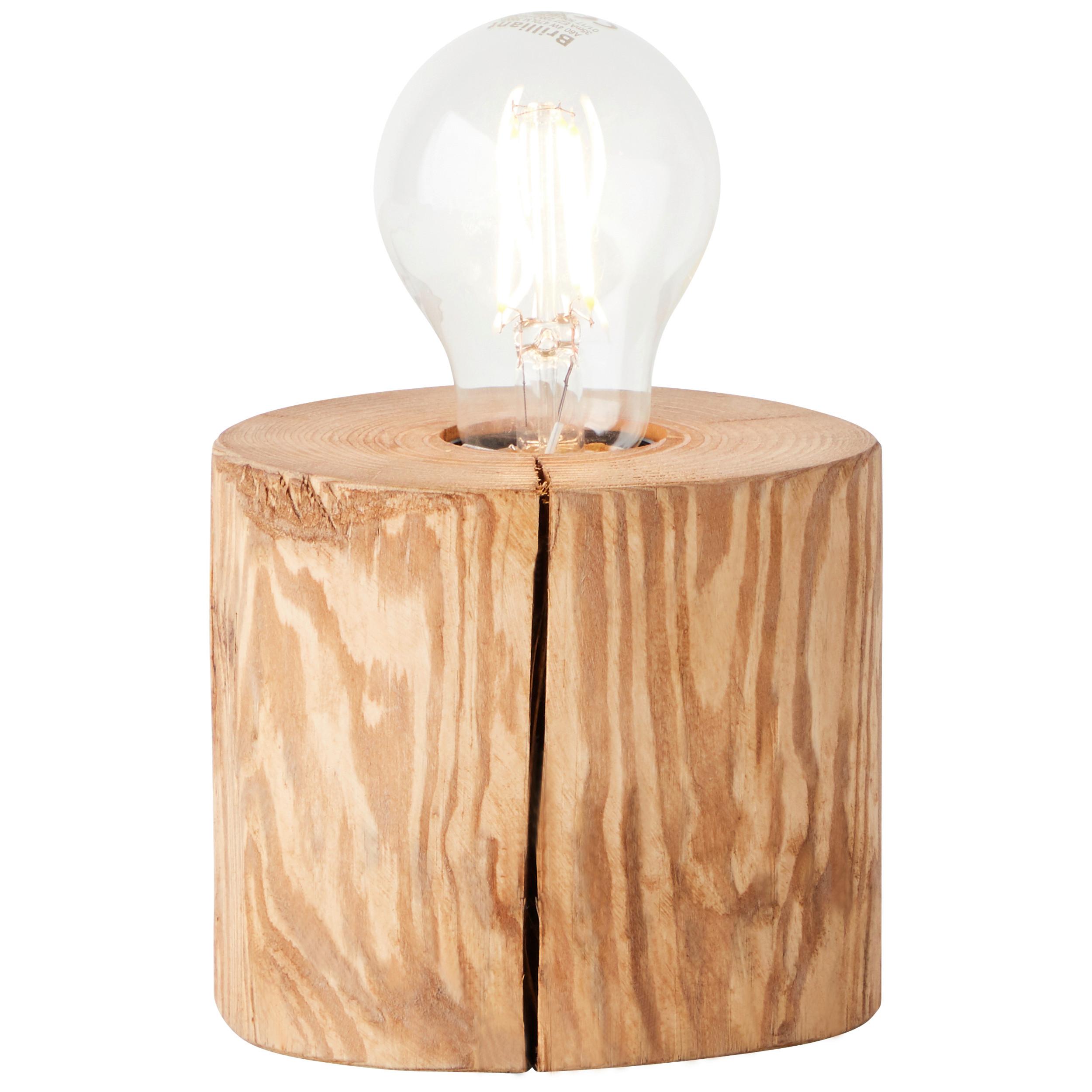Tischleuchte Trabo Kieferfarben max. 25 Watt - Kieferfarben, Natur, Holz (10/10cm) - Brilliant