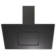 Dunstabzugshaube Ch22010/90sx - Schwarz, MODERN, Glas/Metall (90/80,6-110,6/33,7cm)