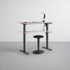 SKRIVBORD EMIL II - svart/ek Artisan, Modern, metall/trämaterial (120/72-118/60cm) - Mömax