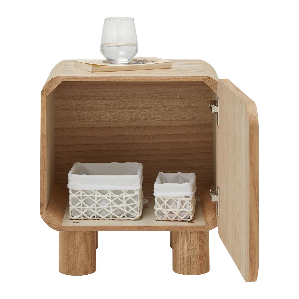 Éjjeliszekrény Alva - natúr, Modern, faalapú anyag/fa (40/45/30cm) - Premium Living