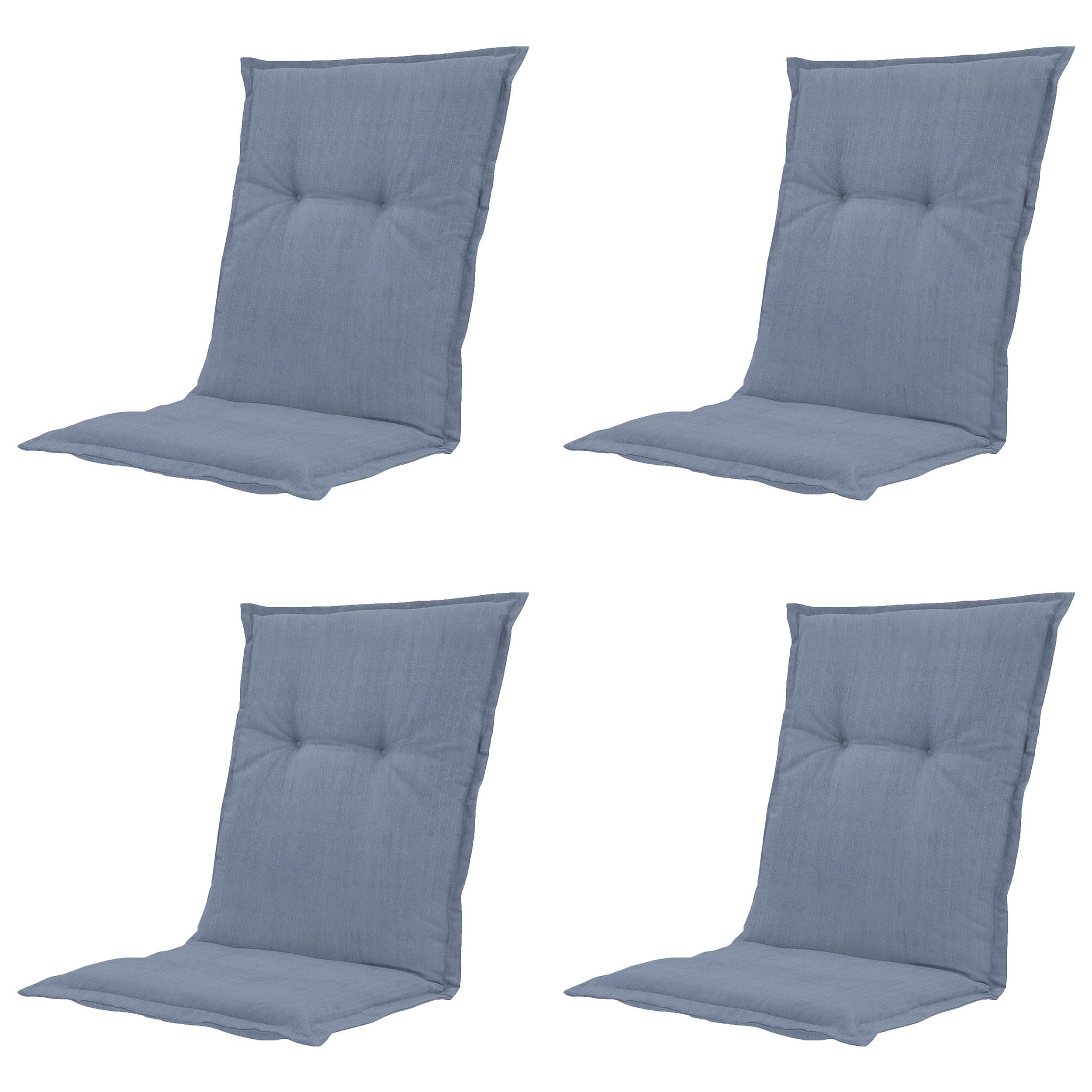 SESSELAUFLAGE BASIC KOBALT AUFLAGE NIED - Blau, MODERN, Textil (50/2/105cm) - Gardenson