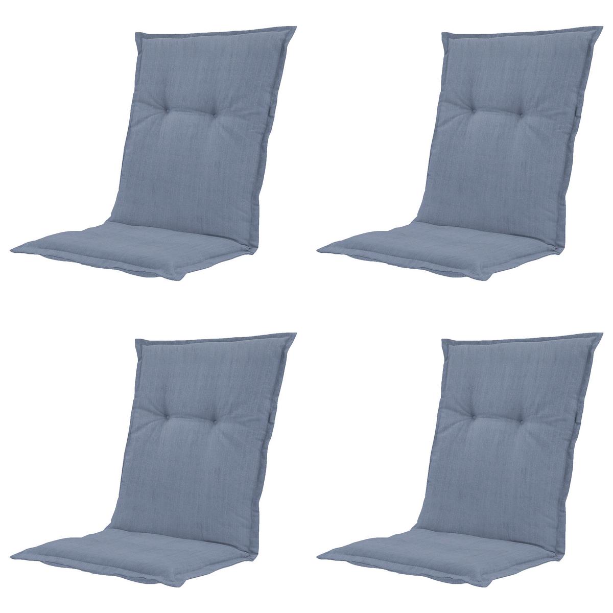 SESSELAUFLAGE BASIC KOBALT AUFLAGE NIED - Blau, MODERN, Textil (50/2/105cm) - Gardenson