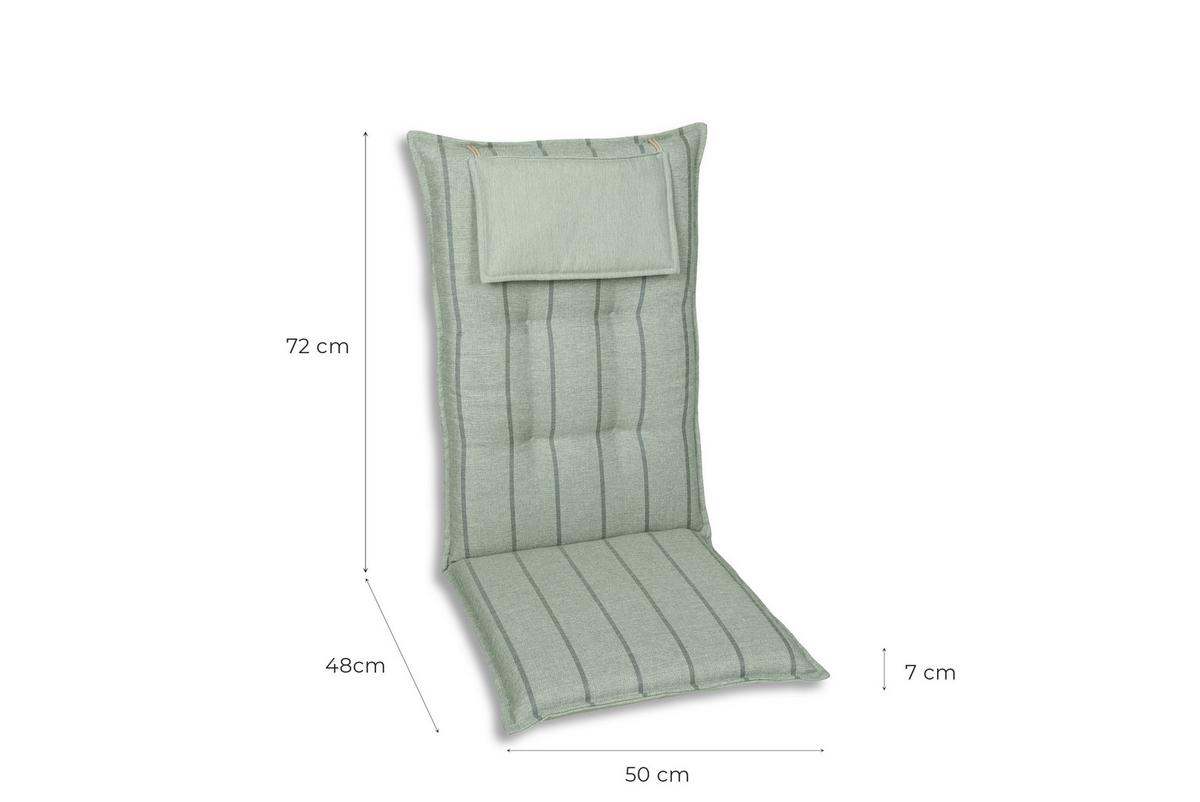 Sesselauflagenset 2-Teilig Hellgrün - Hellgrün, Basics, Textil (50/7/120cm)