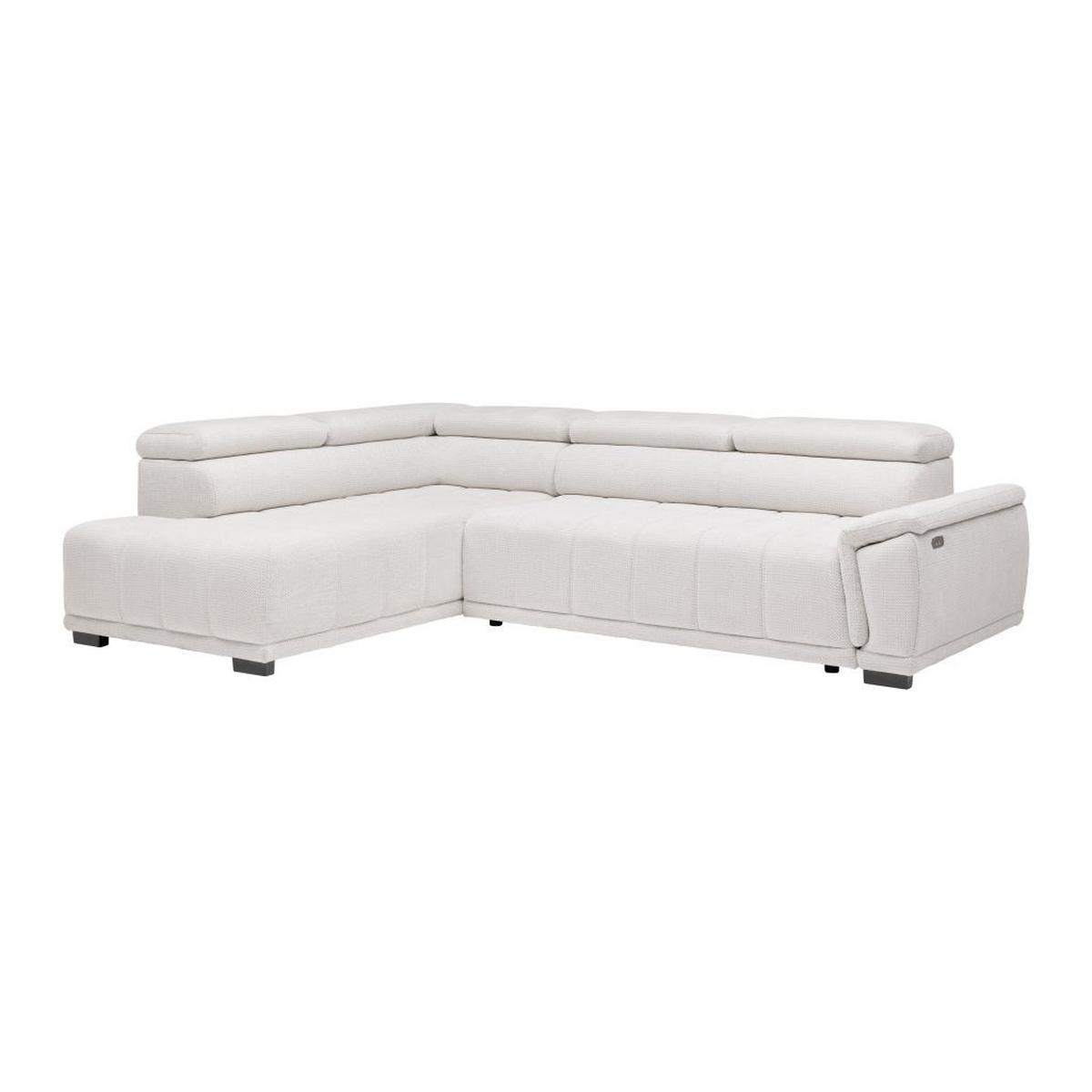 Kutna Garnitura Gremio - sivo-bijela/crna, Moderno, tekstil/plastika (206/283cm) - Modern Living