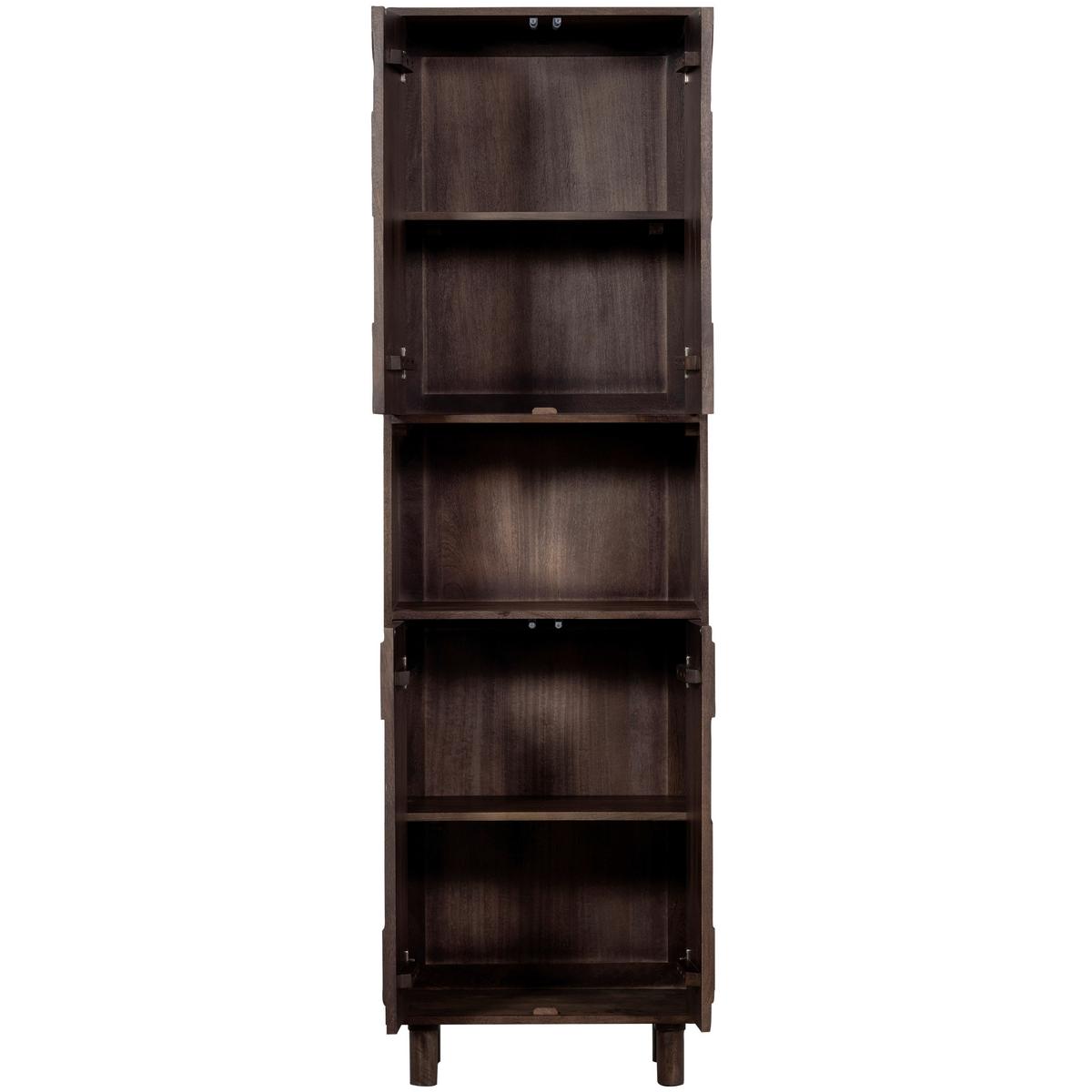 Vitrine Draw Walnussfarben - Walnussfarben, Design, Holz (60/200/40cm) - Livetastic