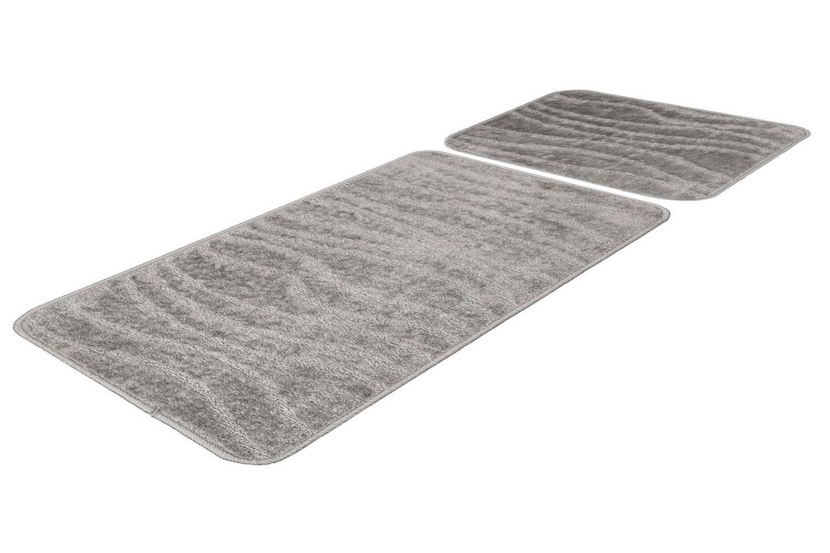 Bademattenset Lagoon 225 Silber  2er-Set - Basics (50/80cm) - Kayoom