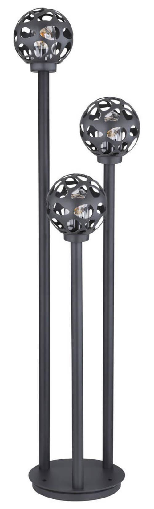WEGELEUCHTE HILARIO - Klar/Anthrazit, Design, Kunststoff/Metall (42,5/40/162cm) - Globo