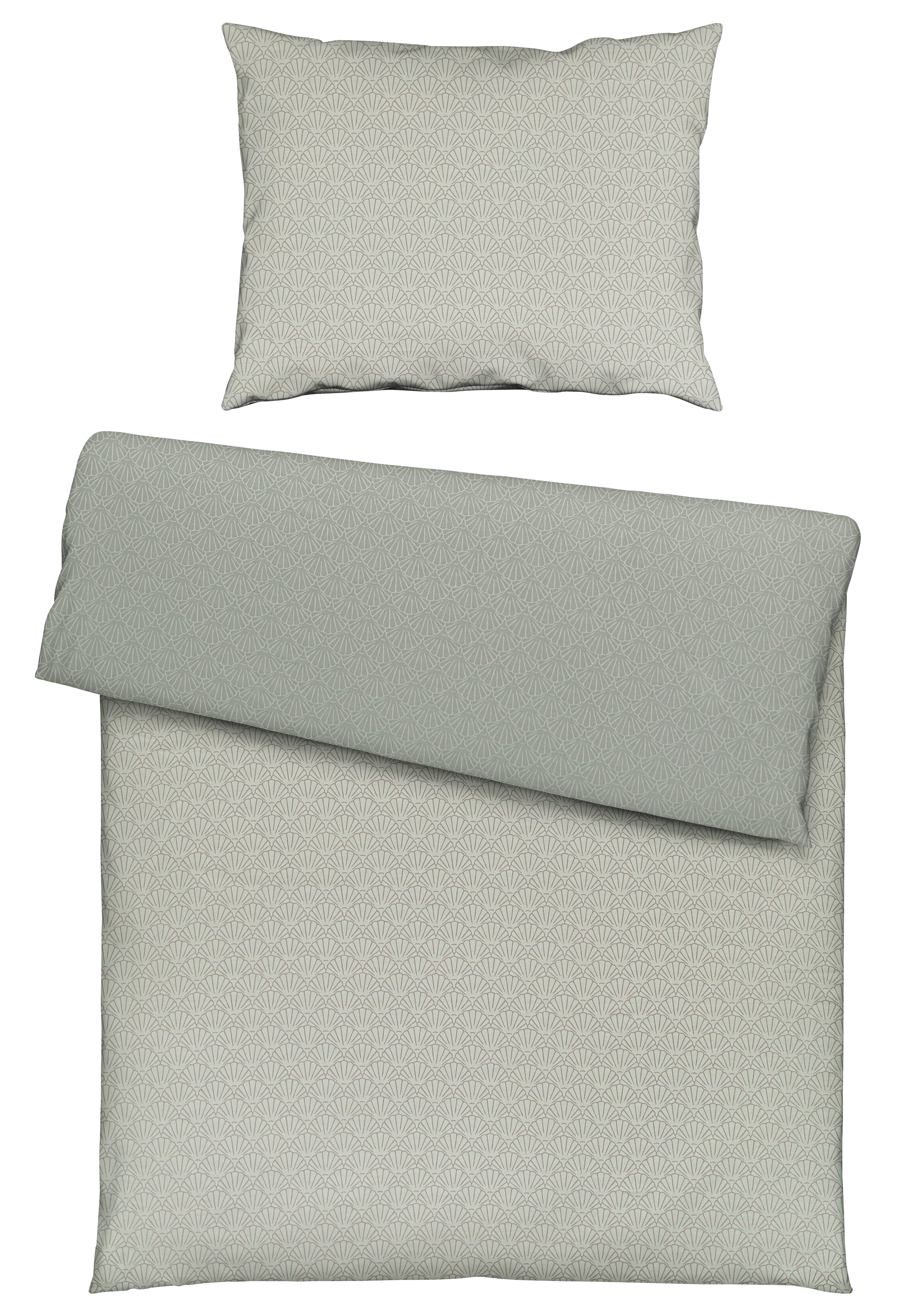 Bettwäsche Shell Graugrün ca. 140x200cm - Graugrün, Textil (140/200cm) - Mömax