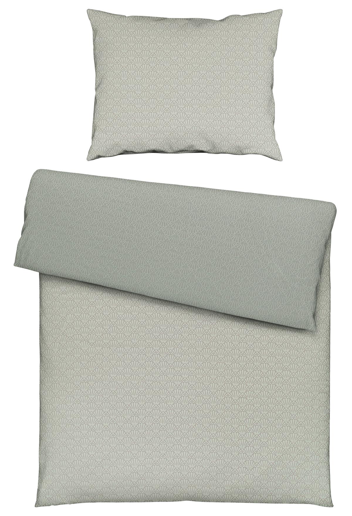 Bettwäsche Shell Graugrün ca. 140x200cm - Graugrün, Textil (140/200cm) - Mömax