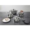 GRYT- OCH KASTRULLSET DARIA -TOP- - klar/silver, Klassisk, metall/glas - Based