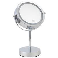 Leuchtenspiegel Mirri in Chromfarben - Chromfarben, ROMANTIK / LANDHAUS, Glas/Metall (21/32/21cm) - Mömax