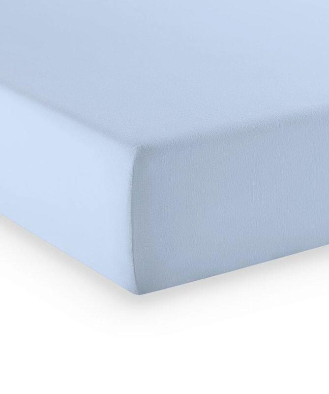 Topper-fixleintuch Q 4000 73 - Azurblau, Basics, Textil (140-160/200-210cm) - Fleuresse