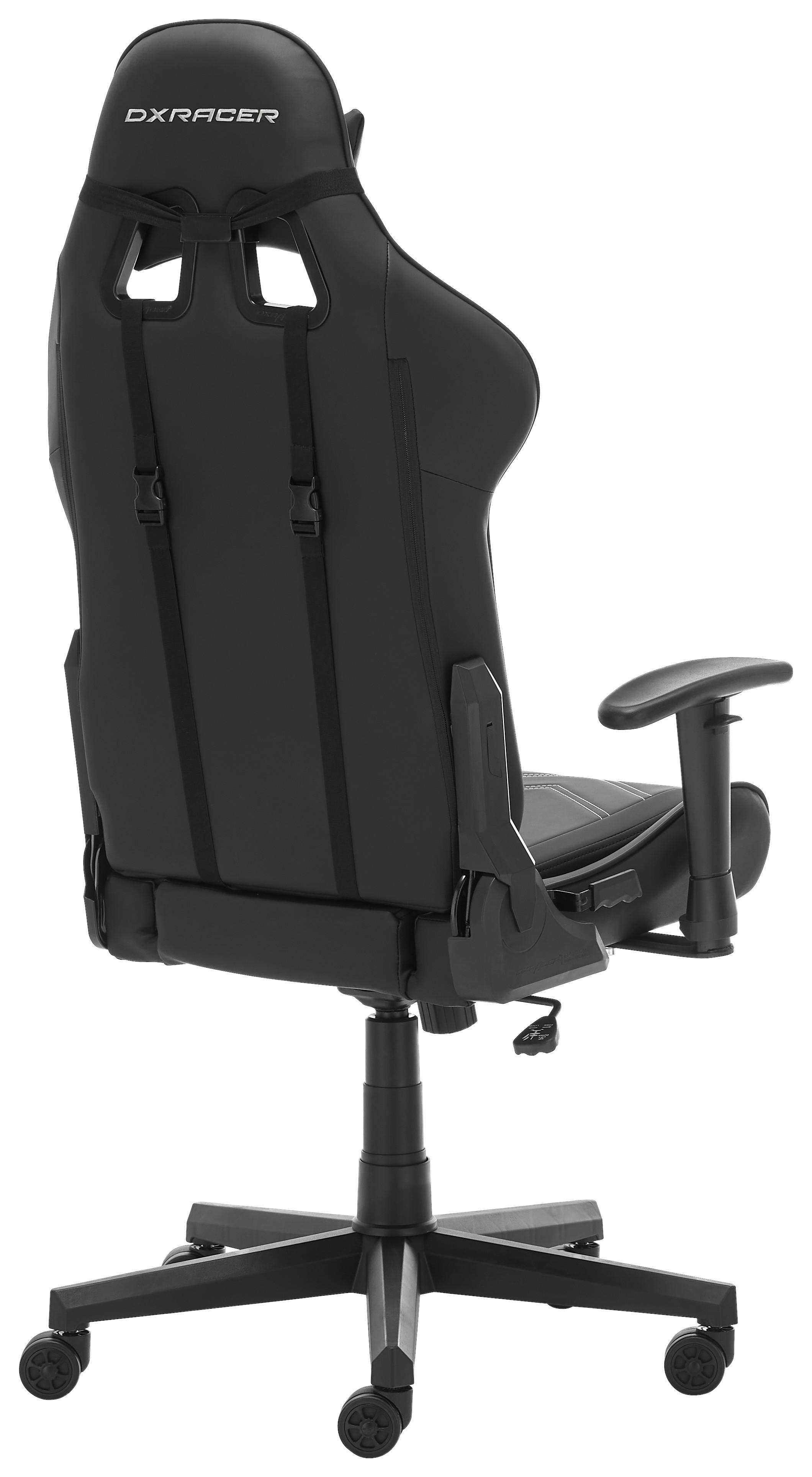 GAMINGSTOL PRINCE -EXKLUSIV- - vit/svart, Modern, textil/plast (67/126/67cm) - Dxracer