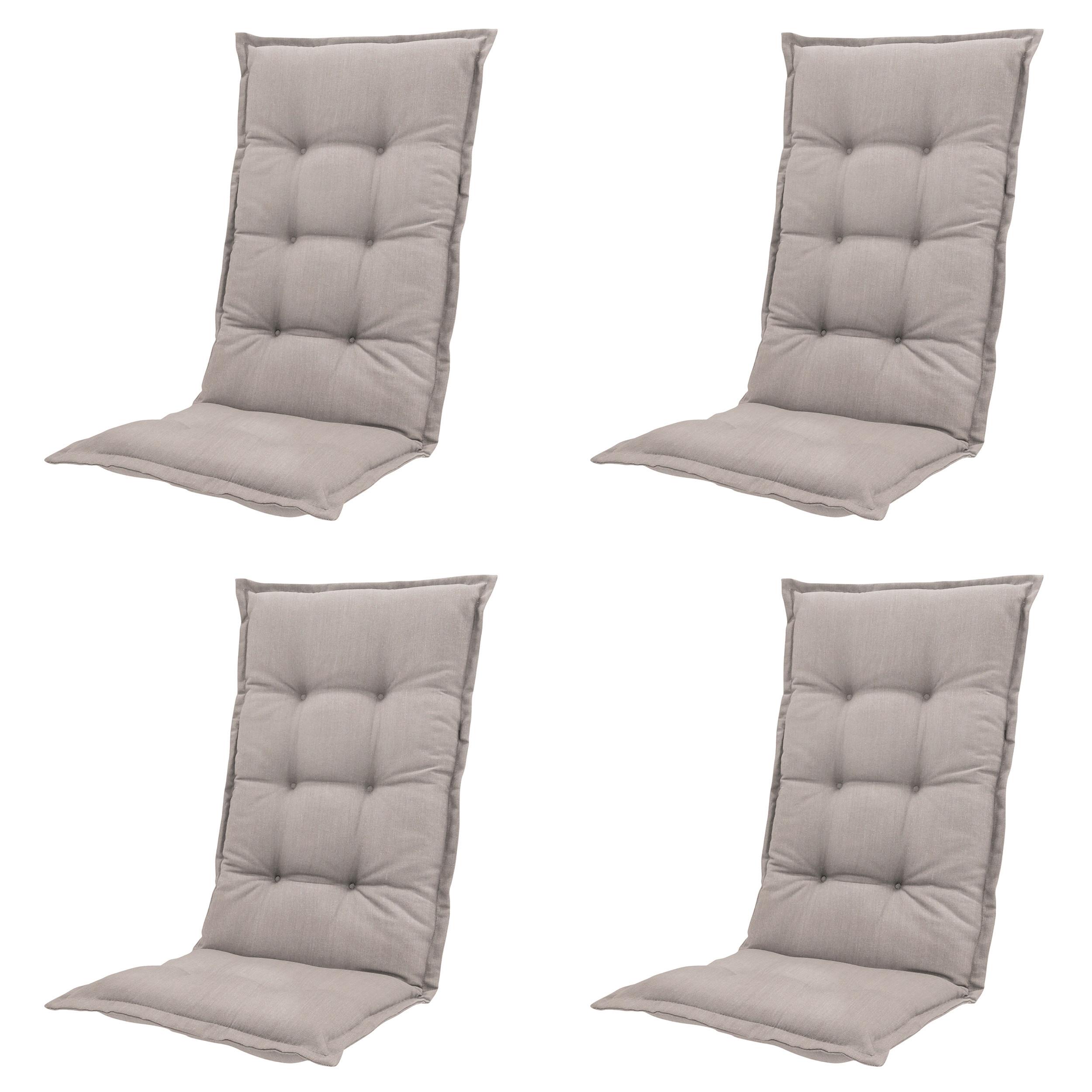 SESSELAUFLAGE BASIC TAUPE AUFLAGE HOCH - Taupe, MODERN, Textil (50/2/123cm) - Gardenson