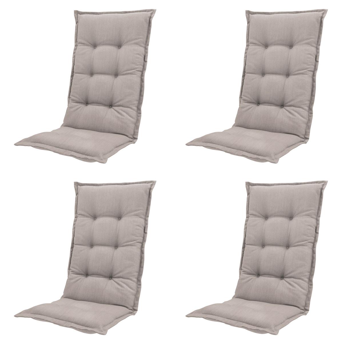 SESSELAUFLAGE BASIC TAUPE AUFLAGE HOCH - Taupe, MODERN, Textil (50/2/123cm) - Gardenson