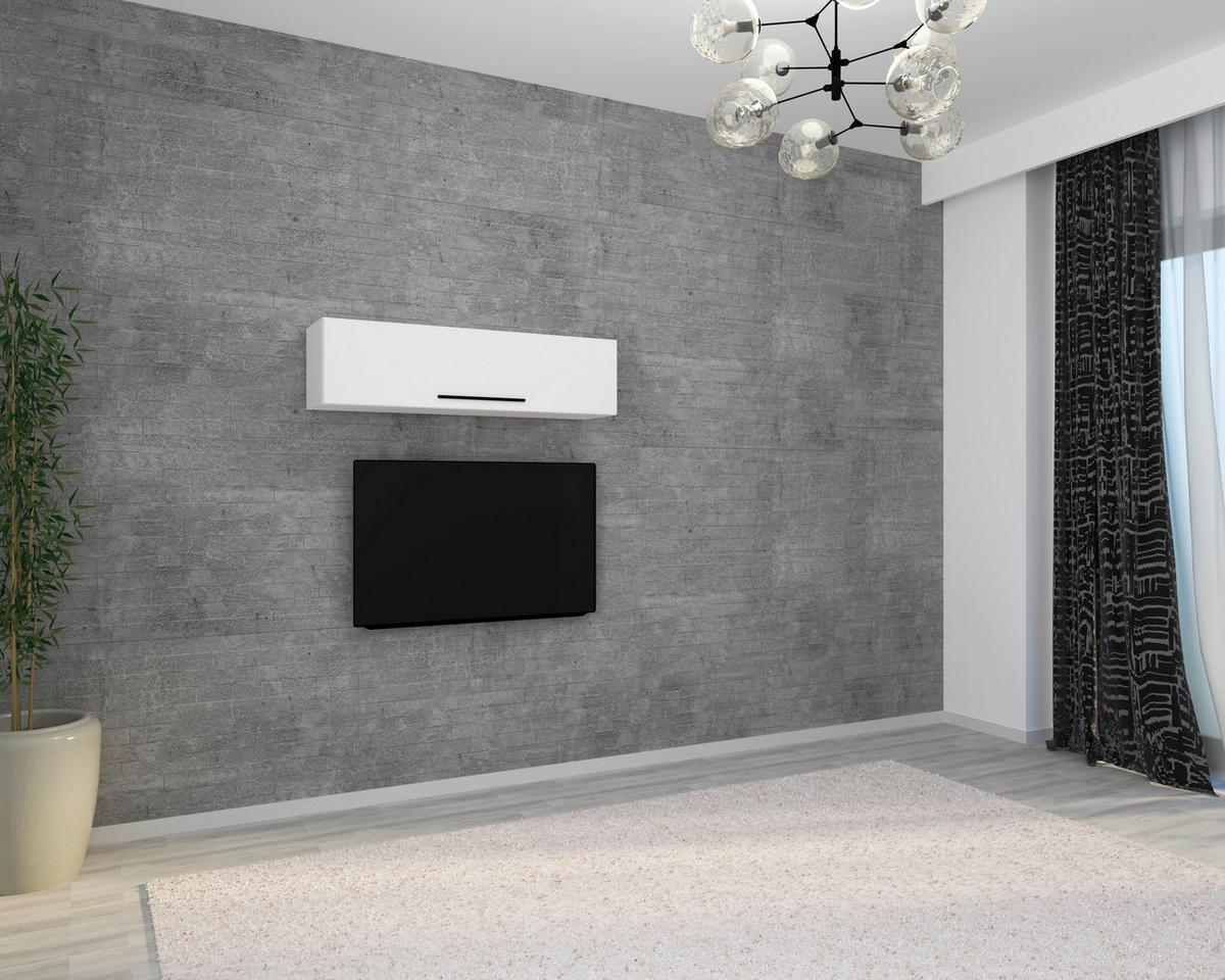 Stenski Regal Arila Xl, Bela - bela, Moderno, leseni material (115/30/30cm) - MID.YOU