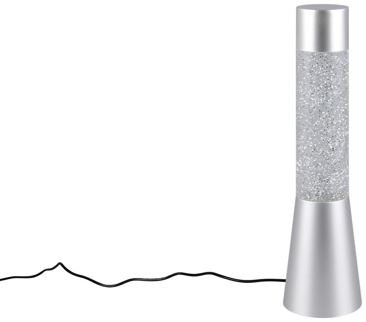 Lampă cu sclipici Gertrude - argintiu, Konventionell, plastic/metal (9/33cm) - Mömax