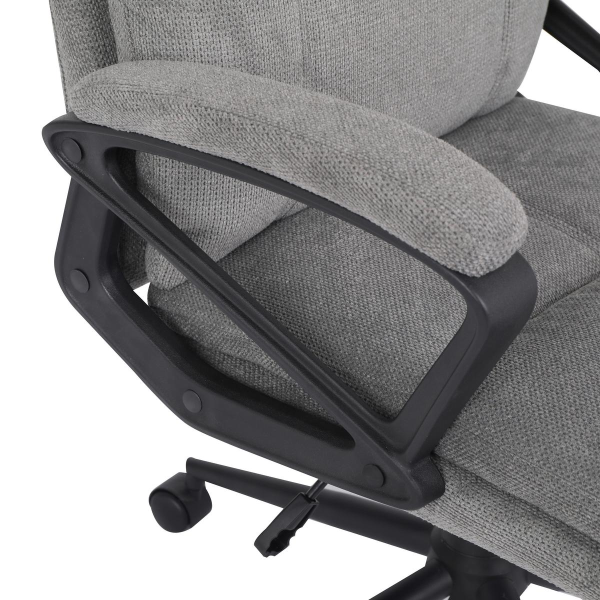 Scaun directorial ANNA 2 - negru/gri, Modern, plastic/lemn (63/122/68cm) - Modern Living