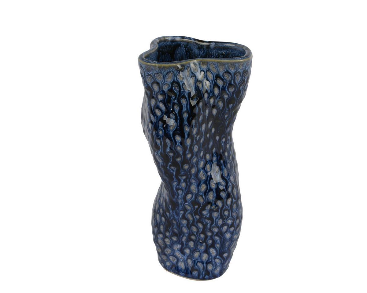 Vază Aleks cca. 26 cm - albastru, Basics, ceramică (12,5/26cm)