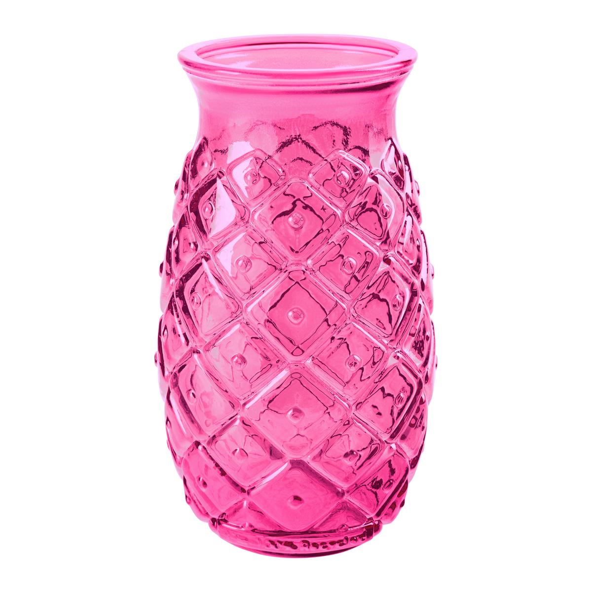 Trinkglas Lia diverse Farben - Türkis/Magenta, Konventionell, Glas (9/14,5cm)