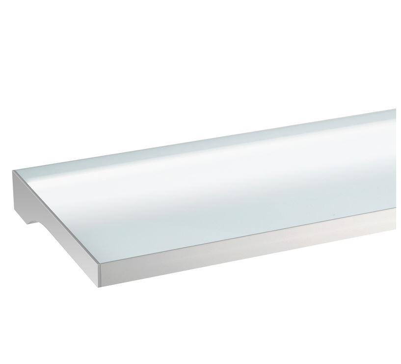 Glasablage TEO-SLIM in Edelstahloptik - Edelstahlfarben, LIFESTYLE (120/4,4/23cm) - Vogt