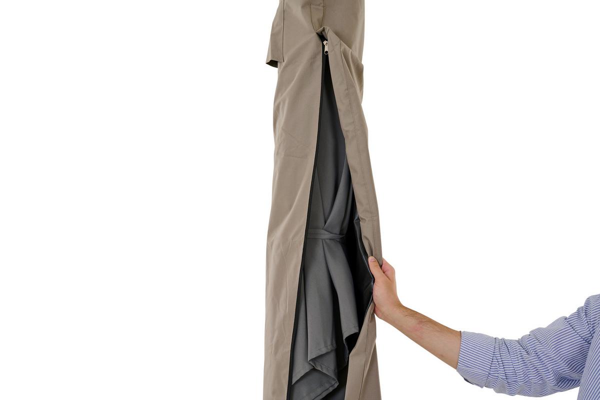 SCHIRMHÜLLE PLUS SONNENSCHIRM SCHUTZHÜLLE - Beige, MODERN, Kunststoff (40/215/30cm) - Siena Garden