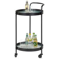 CĂRUCIOR UNIVERSAL DEPOZITARE ROGER -TREND- - străveziu/negru, Modern, plastic/sticlă (40/77/40cm)