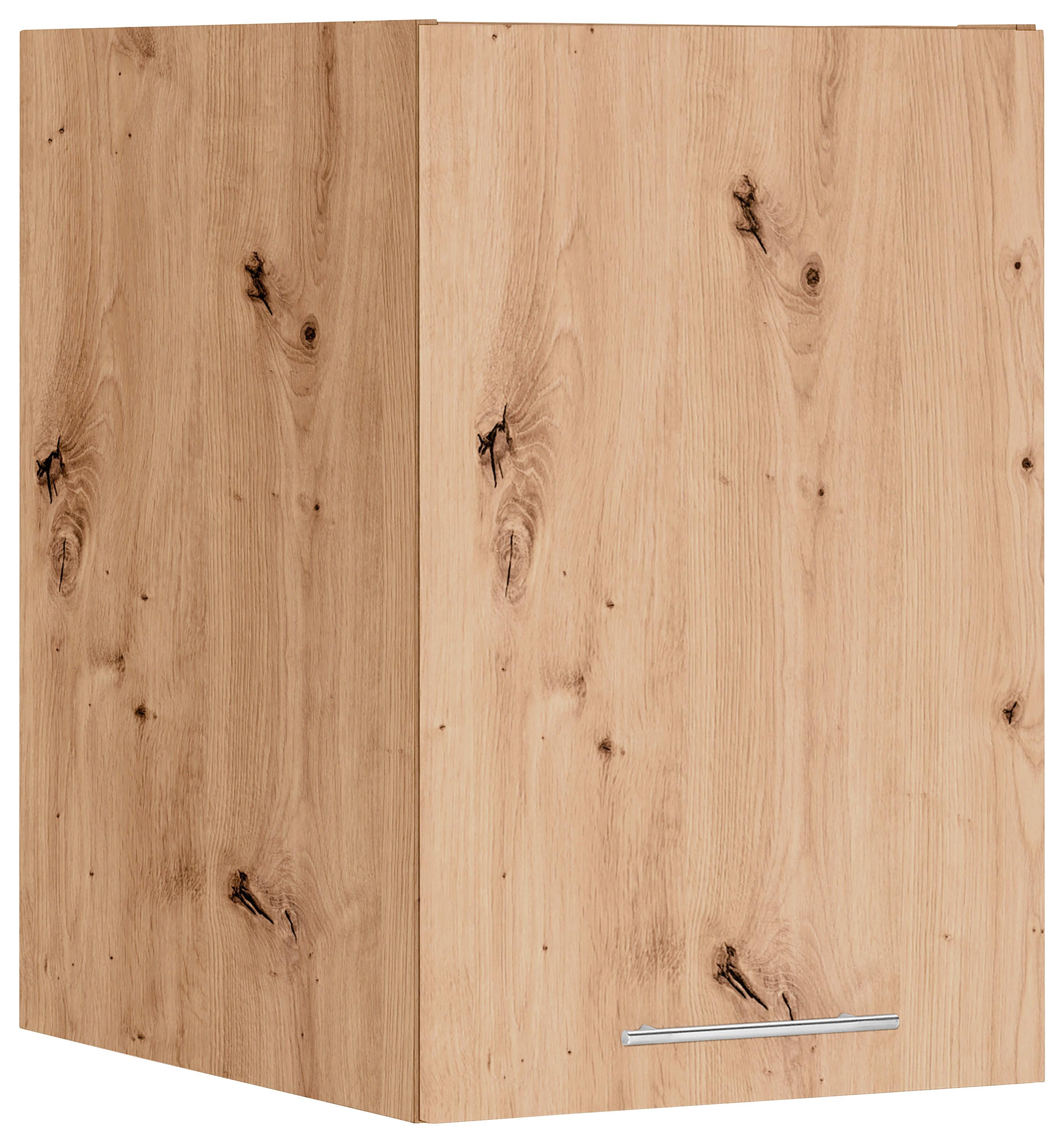 Aufsatzschrank Aileen Eiche Artisan - Chromfarben/Eiche Artisan, Konventionell, Holzwerkstoff/Metall (50/76/68cm) - Mömax