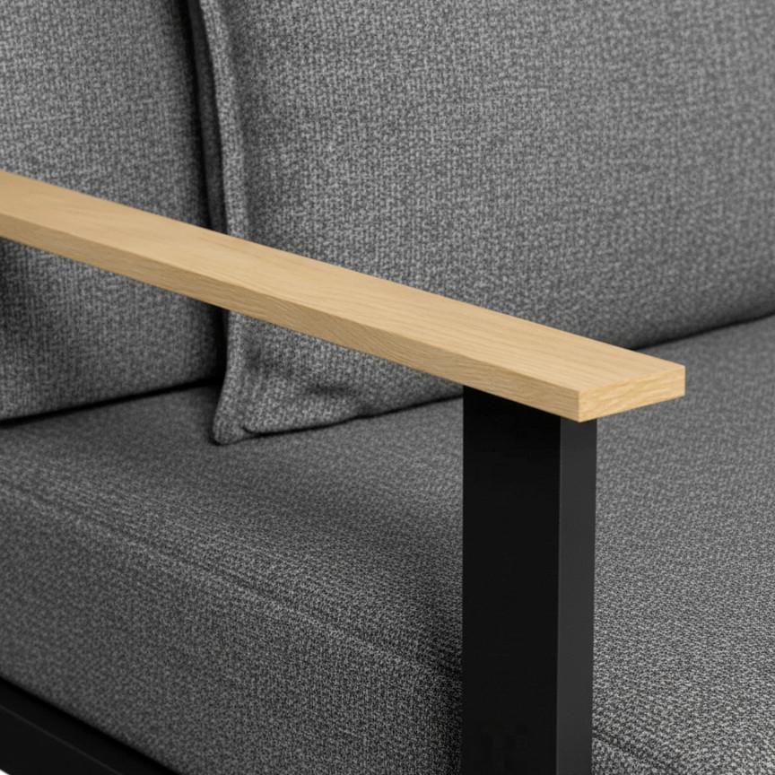 LOUNGEGRUPP FABRIZIA - grå, Modern, metall/trä - Bessagi Garden