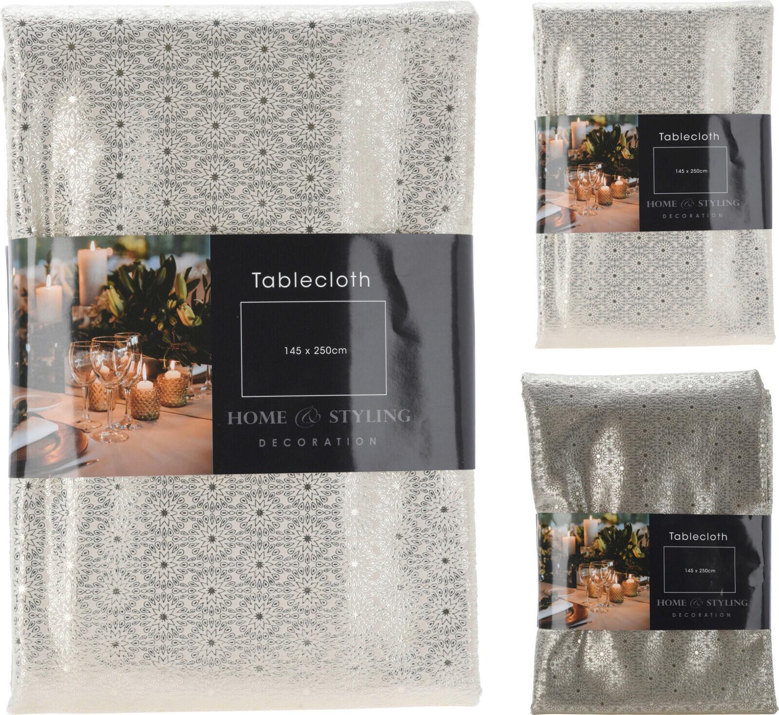 Asztalterítő Champagne 140/250 - fehér, textil (140/250cm)