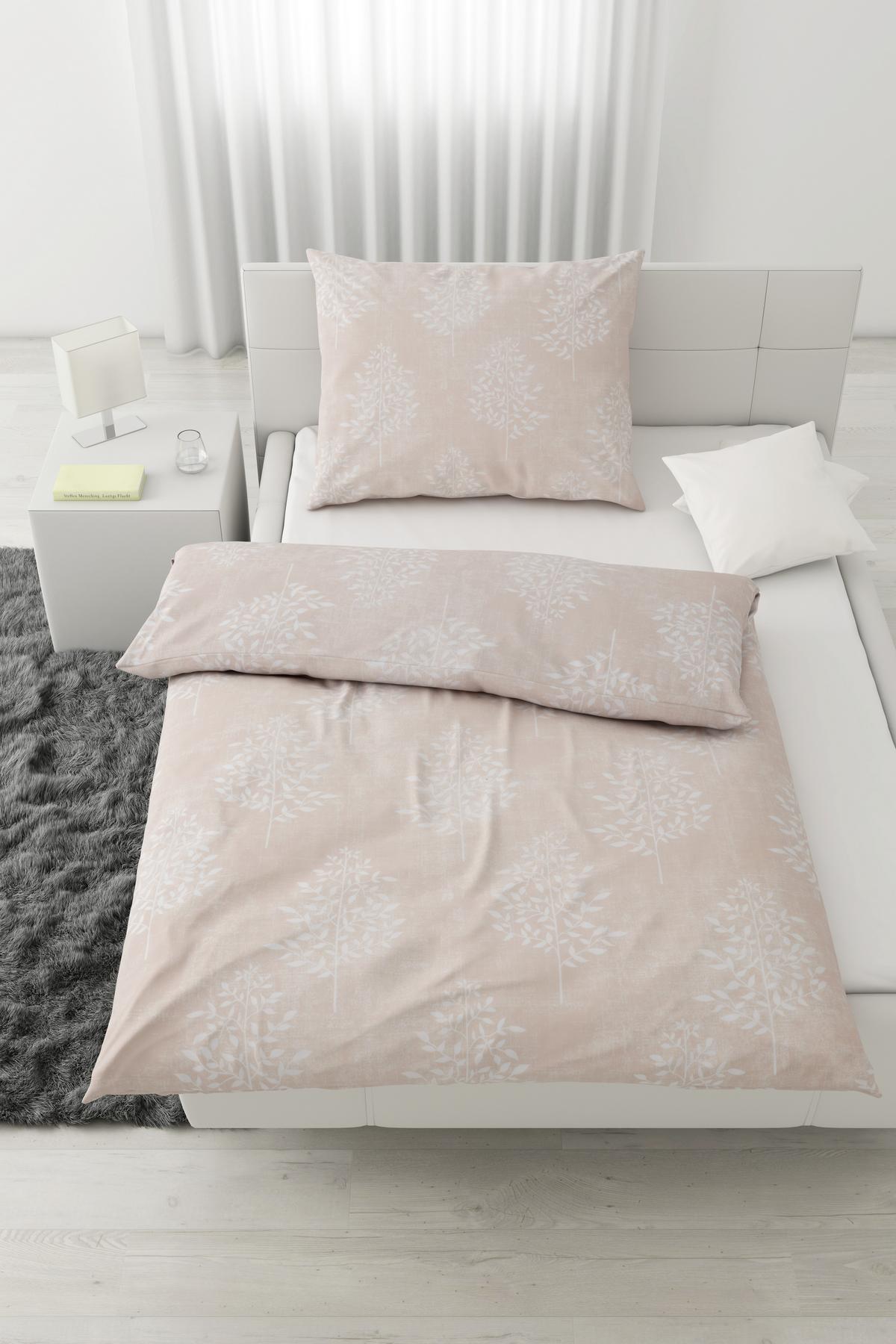 Bettwäsche Lotte ca. 160x210cm - Hellrosa, Romantik / Landhaus, Textil (160/210cm) - Mömax organic living