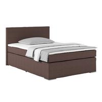 Boxspring Krevet Nero - boje kroma/smeđa, Konvencionalno, tekstil/metal (140/200cm) - Best Price