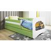 Otroška Postelja Babydreams, Bela, Zelena, 80x160cm - zelena/bela, Moderno, tekstil/leseni material (80/160cm) - MID.YOU