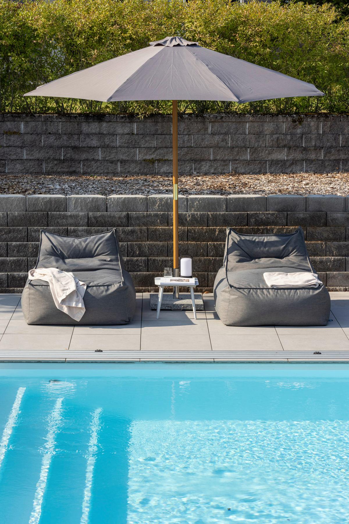 SONNENSCHIRM IXOS - Grau, KONVENTIONELL, Holz/Textil (300/244cm) - Gardenson