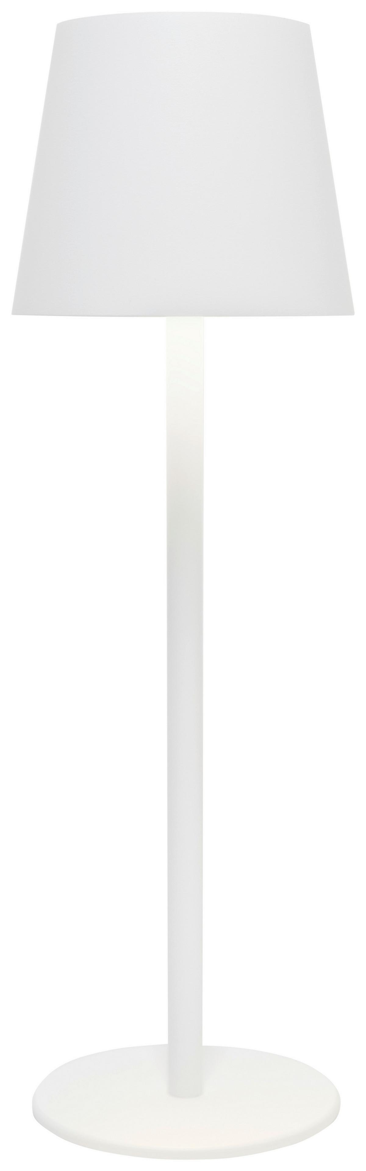Akkumulátoros Asztali Lámpa Noemi - fehér, Konventionell, műanyag/fém (11,5/36cm) - Modern Living