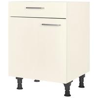 Schubkastenunterschrank Touch Magnolie - Edelstahlfarben/Magnolie, MODERN, Holzwerkstoff/Metall (60/87/56cm) - Nobilia